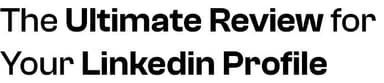 Linkedin review Sample LinkedIn Profile Review Report